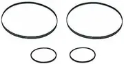 Rubber Belt Tape Mechanism Kit (4X Belts) Compatible with Sony Stereo Cassette Deck