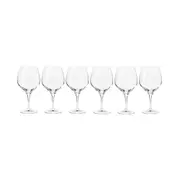 6pc Krosno Harmony 600ml Pinot Glass Wine/Juice Stemmed Party Drinkware Clear