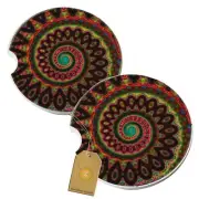Southwest Safari Car Coasters Gift Set Sandstone Cup Holder Bling
