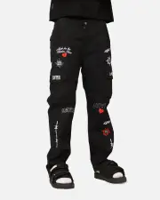[LOITER] Loiter Sketch Cargo Pants Black - Size 36 36 Black