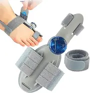 Toe Brace for Men | Comfortable Adjustable Foot Corrector with Heel Strap - Flexible Straightener for Daily Walking Rehabilitation Training