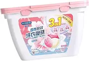 Laundry Washing Capsules, 3 in 1 Washing Liquid Capsules Softener, Cherry 25PCS Box