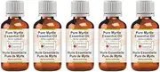 Greenwood Essential Pure Myrtle Essential Oil (Myrtus communis) 100% Natural Therapeutic Grade Steam Distilled for Personal Care (Pack of Five) 100ml X 5 (16.9oz