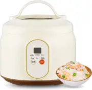 Mini Rice Cooker Steamer 1.8L, Portable Travel Steamer with Removable Nonstick P