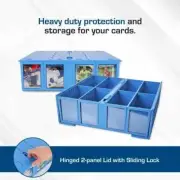 BCW Collectible Card Bin Holds 3200 Trading Cards, Blue Card Storage Box