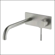 Abey Gareth Ashton 6B-WS220-KBN Poco Knurled Wall Basin/Bath Set 220mm - Brushed