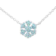 Silver Snowflake Pendant Necklace