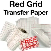 Transfer Paper -12"x10Y roll - w/Red Grid-paper backing - Vinyl-Craft Projects