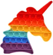 Rainbow Unicorn Push Pop Fidget Kids Toy It Bubble Special Needs Sensory Autism