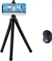 Fugetek Flexible Phone Camera Tripod Stand Holder, with Bluetooth Remote