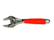 Snap On Tools NEW ADHWS8 RED 8'' Slim Adjustable Wrench Smooth Jaw