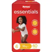 Huggies Essentials Unisex Nappies Size 6 Junior(16+kg) -40 Pack - American Brand