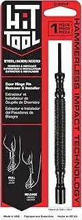HIT Tool Door Hinge Pin Removal Tool – Spring Driven Door Hinge Pin Remover and Steel Faced Hammer Punch Set