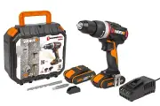 WORX 20V 50Nm Active Hammer Drill – Brushless | 2x 2Ah POWERSHARE Kit | WX-JCR