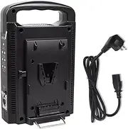 Dual Quick Battery Charger and AC Adapter for 14.4V/14.8V V-Mount Battery