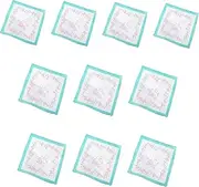 [JOKOTI] 10Pcs Cotton Women Hankies Embroidered Crescents Flower Hanky Florals Assorted Cloth Handkerchief