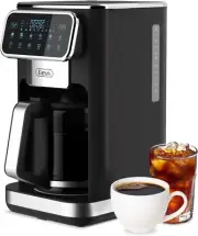 12 Cup Programmable Drip Coffee Maker with Touch Screen, Fast and Strong Brew, A
