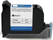 12.7mm Handheld Thermal Inkjet Printer Fast Dry Solvent Ink Cartridge Unencrypted Handheld Printer Black Ink for Text Barcode Date Time, etc(1PC)