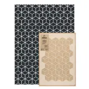 GEOMETRIC reusable PLASTIC STENCIL Template 25.6"x37.4" Allover TUMBLING BLOCKS