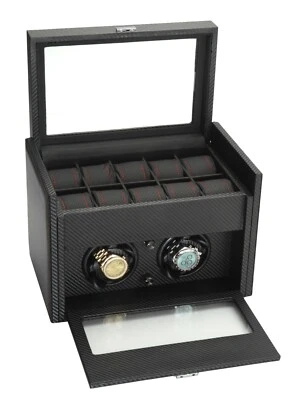 34-702 Diplomat Modena Carbon 2 Watch Winder Storage