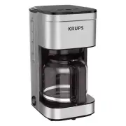 Krups Drip Coffee Maker 10-Cup Silver Simply Brew Auto Keep Warm Function Filter