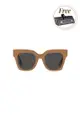 Burberry Women's Square Frame Light Brown Acetate Sunglasses - BE4364