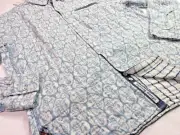 Robert Graham Jeans Vtg Geometric Patterned Jacquard Knit Sport Shirts Gentleman