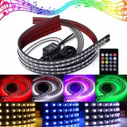48 & 36" 8 Color LED Under Car Glow Underbody System Neon Light Strip Kit + Tape