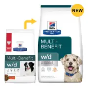 Hill's Prescription Diet W/D Multi-Benefit Chicken Flavour Dry Dog Food 3.85 Kg