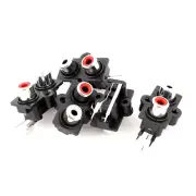 5pcs PCB Mount 2 Position Stereo Video Jack Socket RCA Female Connector
