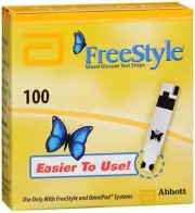 Freestyle Blood Glucose Monitoring Test Strips Fast Easy to Use No Coding 100ct
