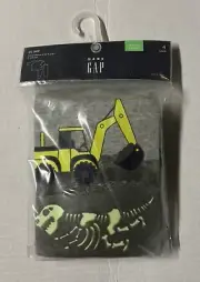 BabyGap Cotton Glow-In-The-Dark Dinosaur Bones PJ Pajamas Set Size 4
