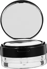 SOESFOUFU Travel Cosmetic Container Portable Empty Makeup Loose Powder Box with Mirror Powder Puff