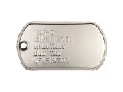 2 Military ID Dog Tags (REPLACEMENT PLATES ONLY) Custom Embossed, GI Tags