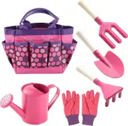 Kids Gardening Set 7Pcs Gardening Tools for Kids with Watering Can, Gardening Gloves