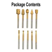 10 x HSS Router Grinding Drill Bit Burr Fit For Engraving Wood Rotary Mill Tool