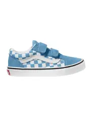 [Vans] Old Skool V Check Youth Sneakers in Heritage Blue
