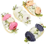 [BESTYASH] Unique Floral Hairband Set Baby Girls Hair Decor Elastic Headband for Boys and Girls