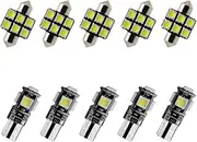 8X-SPEED 10PCS Led Interior Light Bulb 5050 Chip For Toyota RAV4 MK3 2006–2012 Done Read Glove Box Trunk Vanity Mirror Sun Visor Light