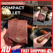 Multifunctional Compact Wallet,Handmade Leather Wallet for Men,Small Slim Thin