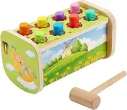 ORFOFE 1 Set Mole Beating Early Learning Cognitive Development Game for Hand Eye Coordination Skills Safe Design Green