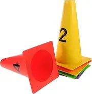YARNOW 6Pcs Agility Soccer Cones Soft Sports Markers for Football Basketball Training High Cones for Drills Skills Development Durable Spot Markers for Outdoor