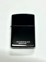 Zippo Armor Case Titanium Black Side Logo Etching Brass Oil Lighter Japan F/S