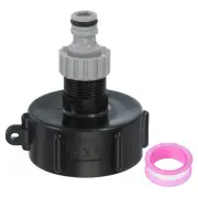 IBC Tote Hose Adapter 3/4" Hose Fitting Black with 60mm Outer Wire