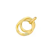 9ct Gold Hammered Diamond Cut Circle Pendant