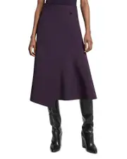 Michael Michael Kors Wool Broad Draped Wrap Skirt
