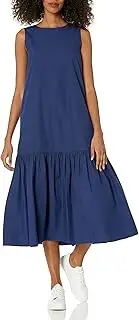 [The Drop] Women's Ilana Loose Sleeveless Wide-Hem Poplin Maxi Dress