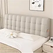 Headboard Bed Backrest Cushion, Flannel Fabric Wall Pillow Lumbar Pad, Upholstered Reading Pillow, Removable Daybed Bunk Bed Bolster(Gray,190x60x10cm)