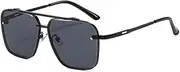 [Generic] 2025 New Sun Glasses For Men Women Fashion, Retro Gradient Sunglasses Uv400 Protection, Oversized Metal Frame
