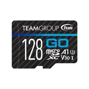 Team Group Go 4K MicroSDXC Memory Card 128GB, R/W (Max) 100MB/s 50MB/s, V30, UHS-I U3 With SD Adapter